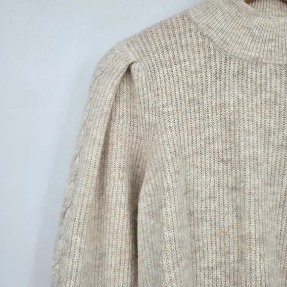 1.State Women's Brushed Knit Mock Turtleneck Open Cut Out Back Sweater Size M - Picture 8 of 14